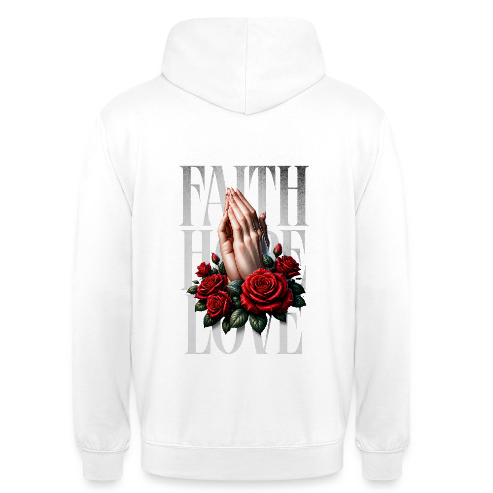 FAITH, HOPE, LOVE Hoodie - white
