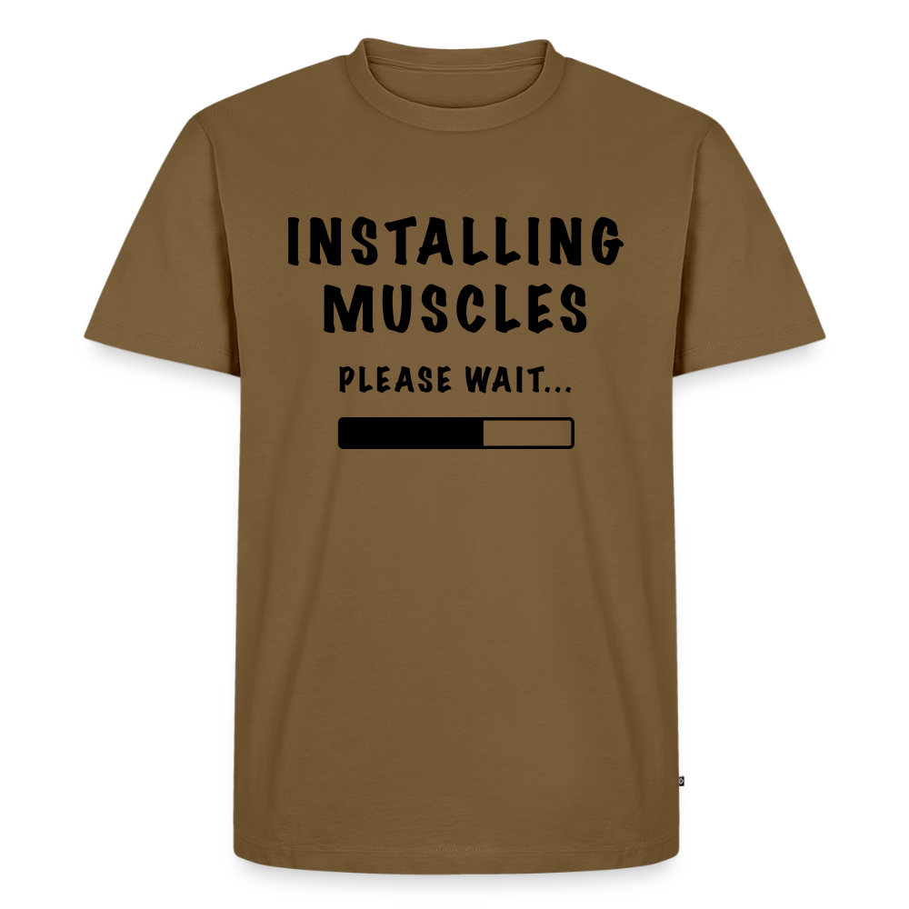 INSTALLING MUSCLES Premium Logo T-Shirt - nutshell