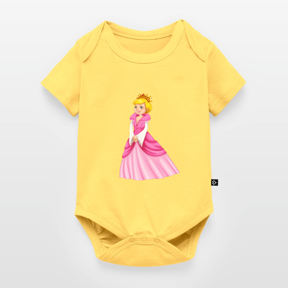 Prinzessin Premium Baby Kurzarm-Body - sky yellow