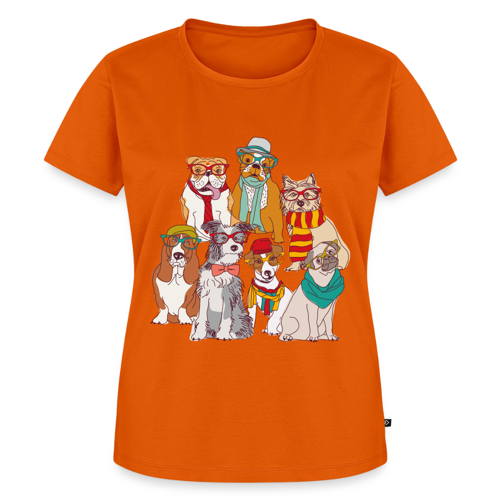 Hunde mit Brille Premium T-Shirt - orange 